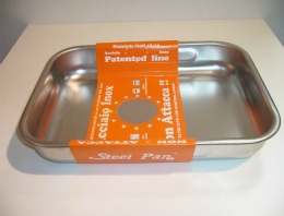 Teglia Alta Inox/Antiad. cm.35-Steel Pan